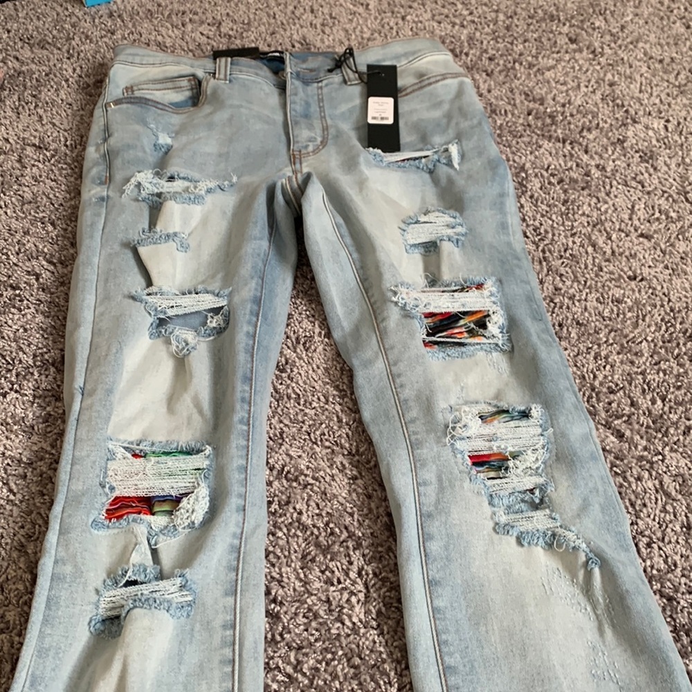 Men Jeans LightWash skinny fit premium denim Eddie Skinny Jean size30